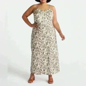 Market & Spruce Alisha Knit Strappy Back Maxi Dress in Olive - Size 1X (NWT)